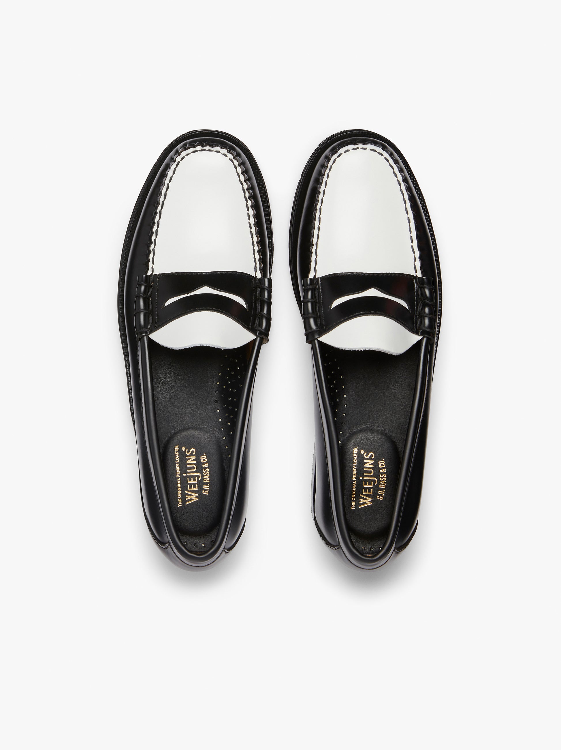 Black And White Mens Penny Loafers | Black And White Loafers