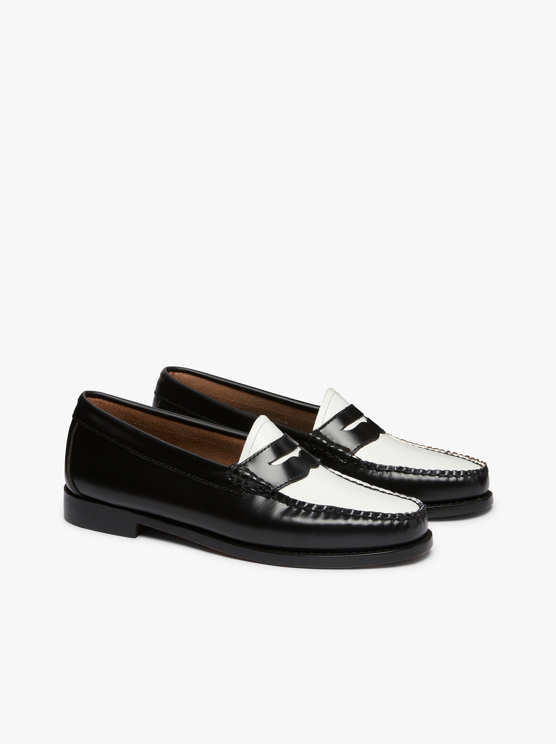 Black And White Penny Loafers Womens | Black And White Loafers