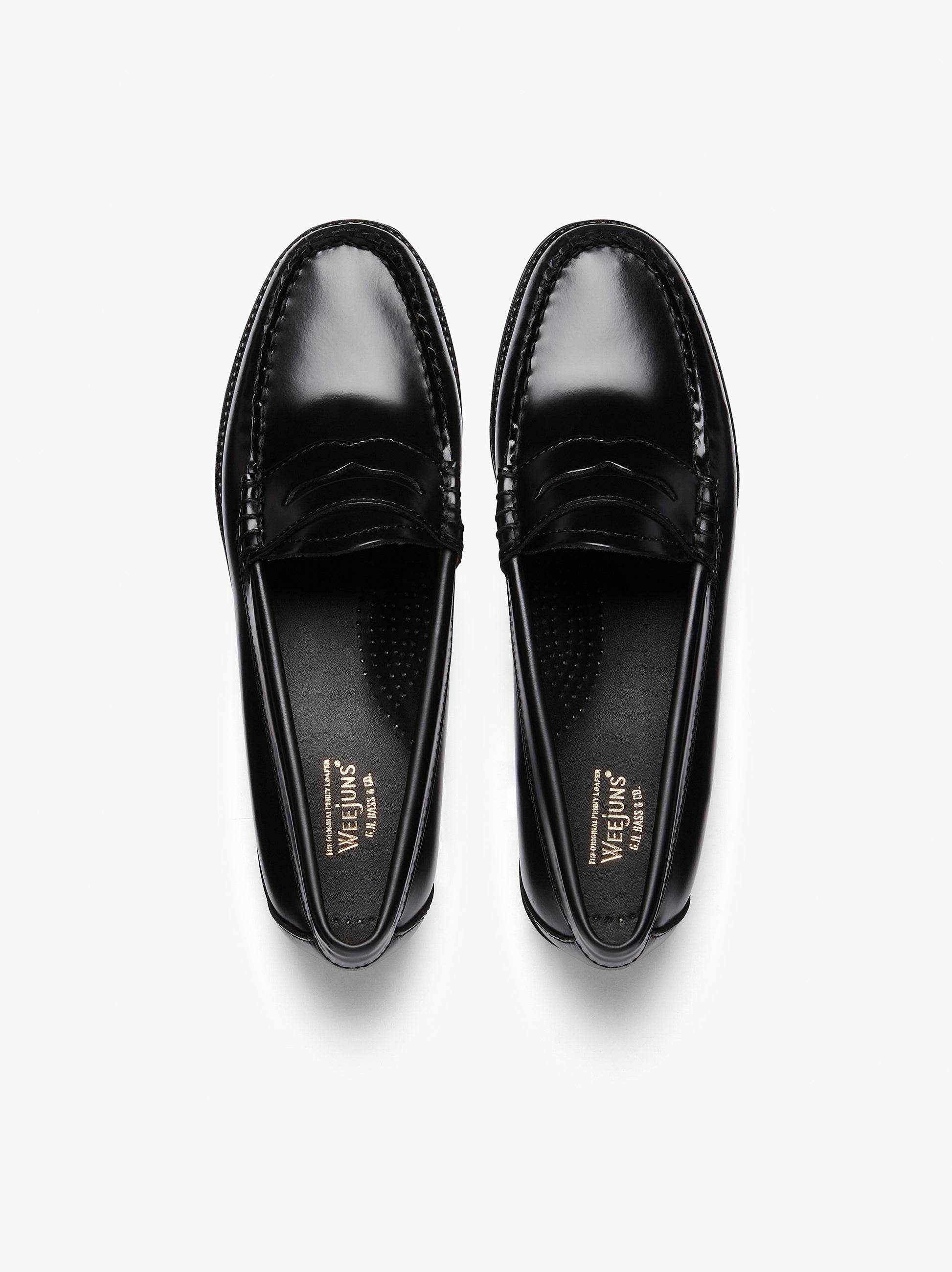 Black Leather Penny Loafers Womens | Womens Black Leather Loafers