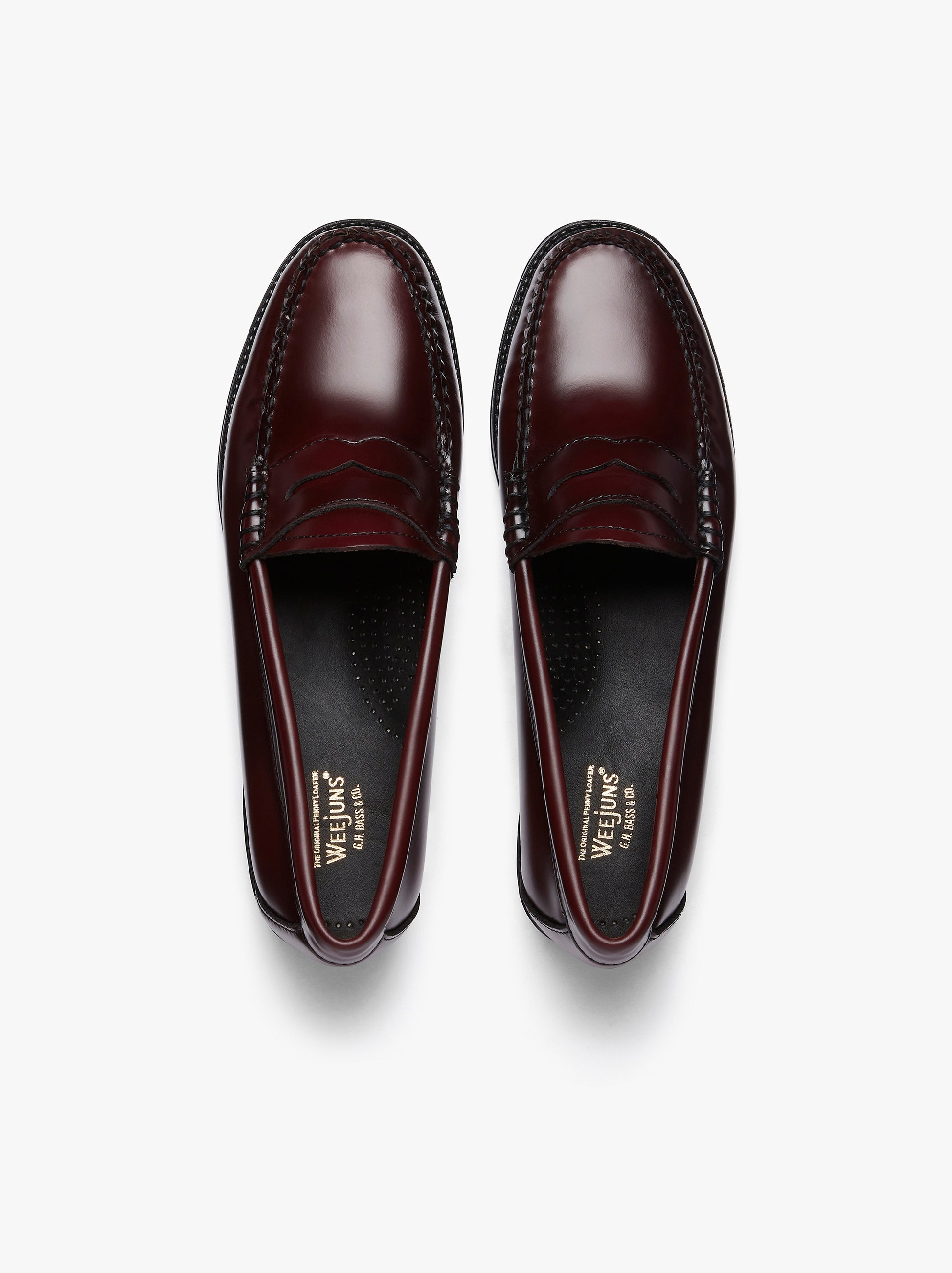 Easy Weejuns Penny Loafers Wine Leather