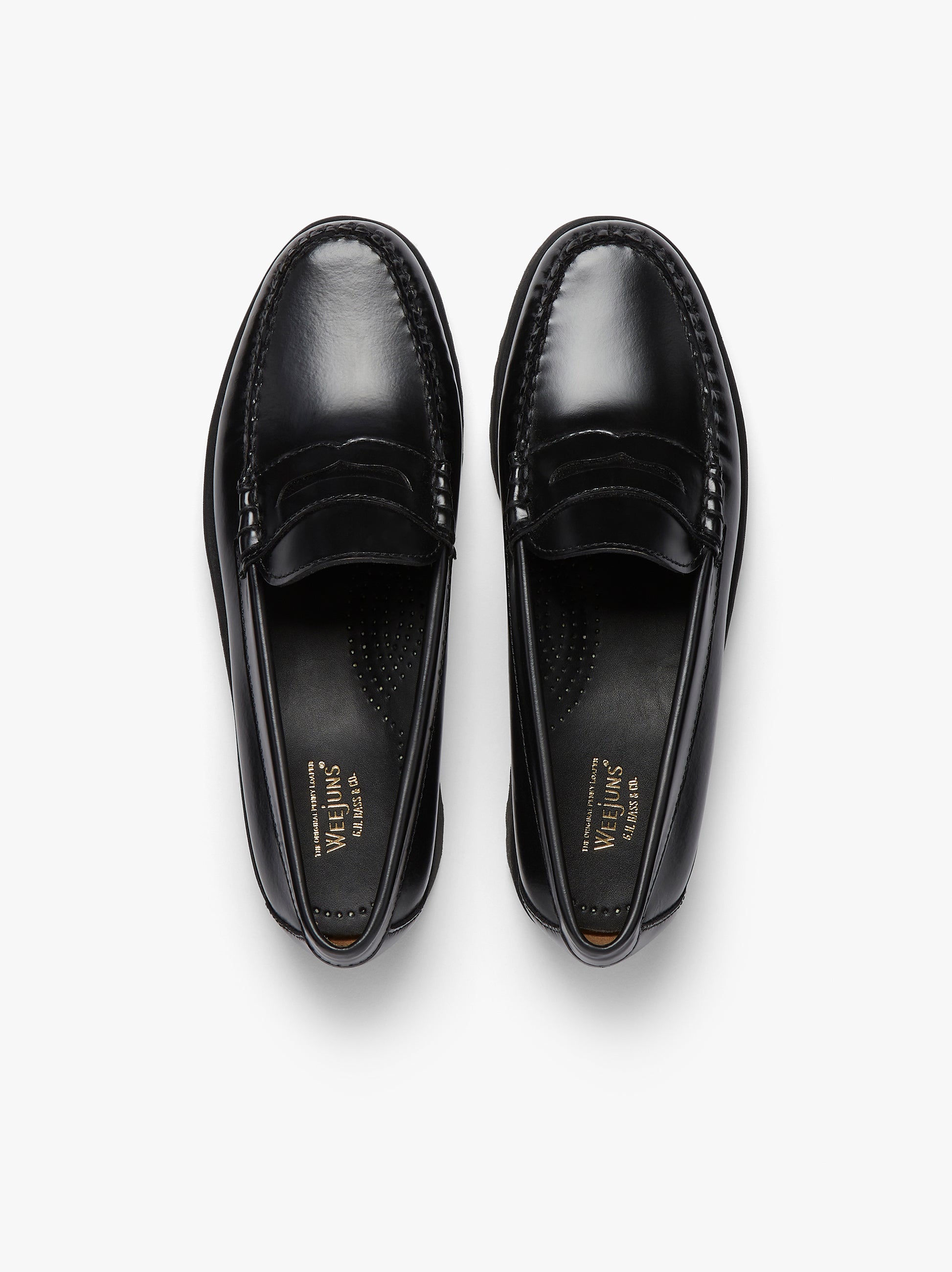 Black Penny Loafers | Womens Leather Loafers – G.H.BASS – G.H.BASS