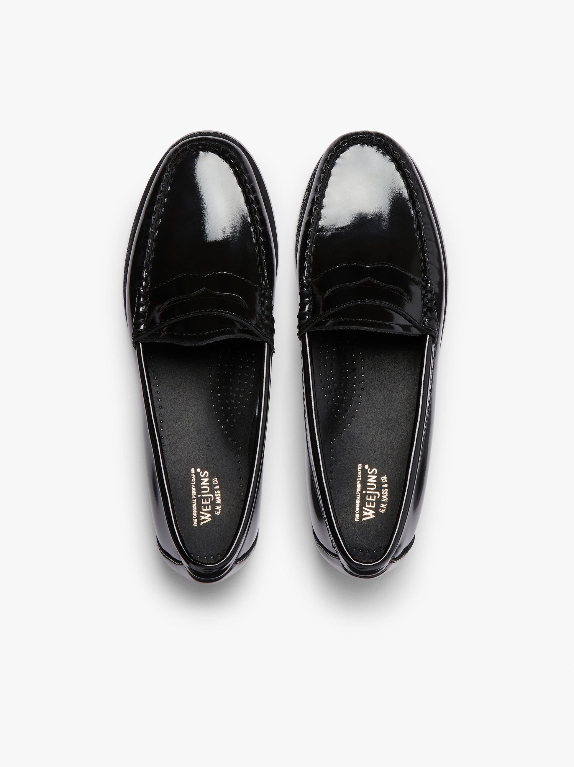 Bass patent sales leather loafers