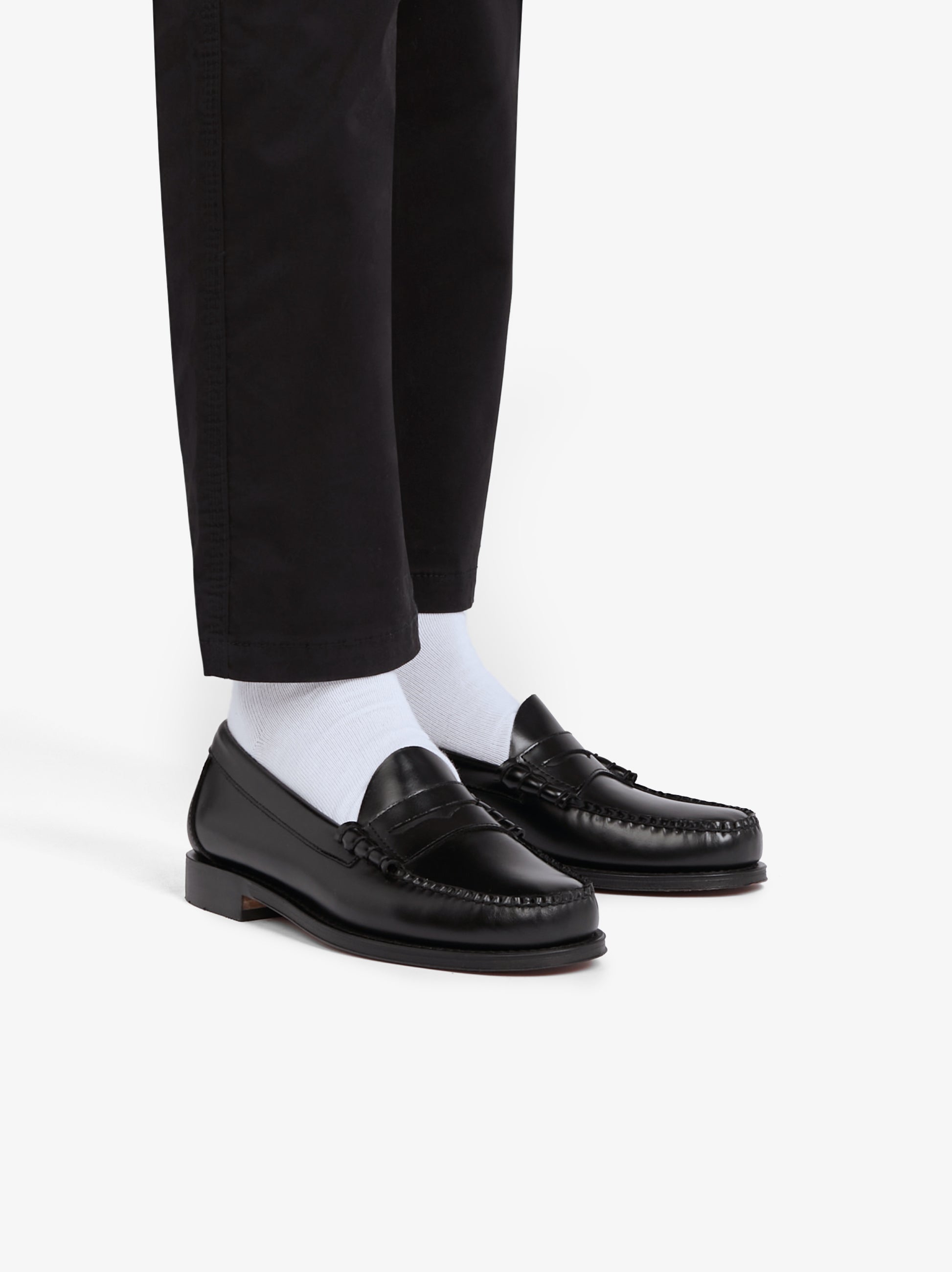 Black Leather Loafer Shoes Mens | Bass Weejuns Larson – G.H.BASS 1876
