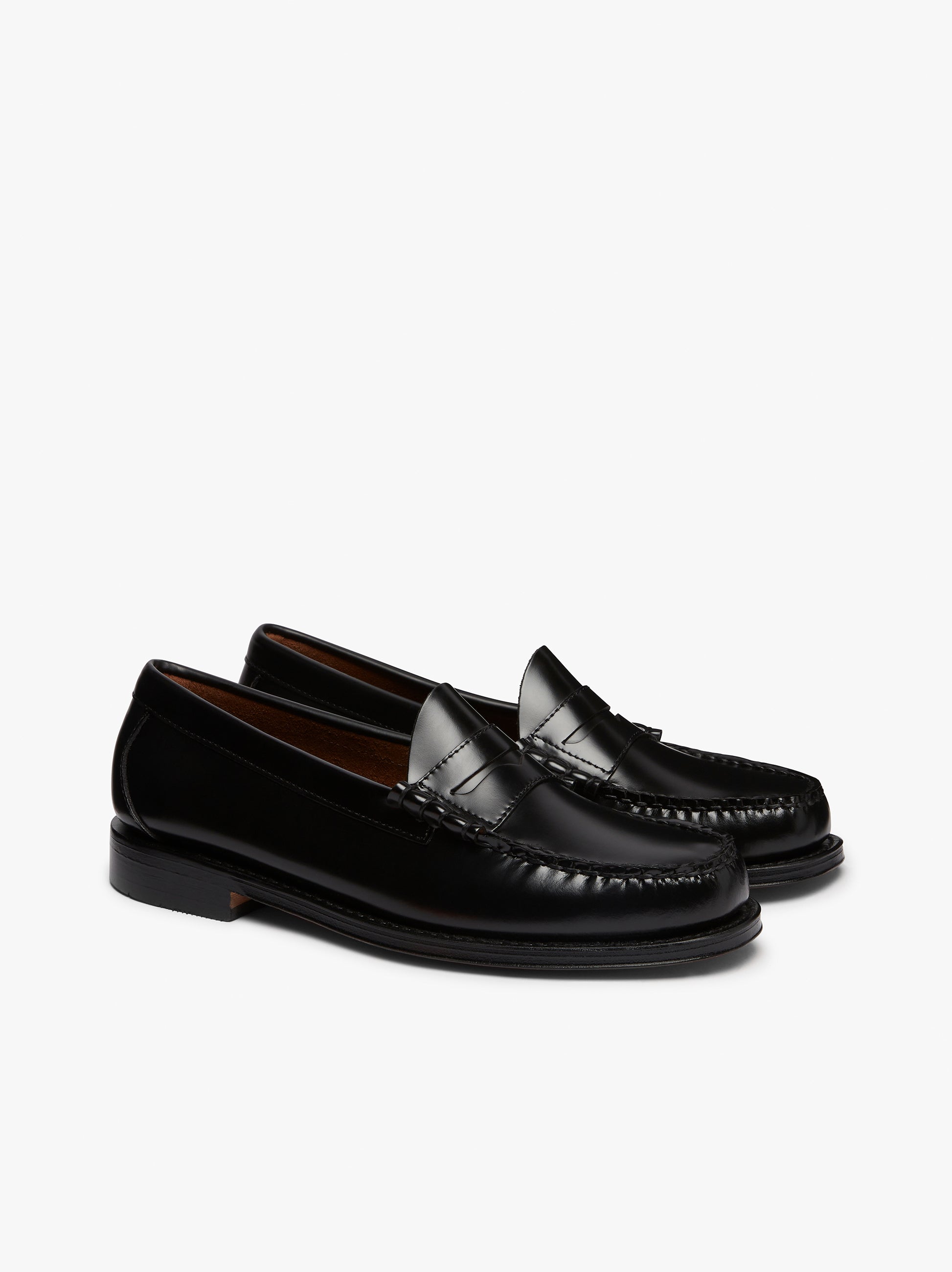 Black Leather Loafer Shoes Mens | Bass Weejuns Larson – G.H.BASS