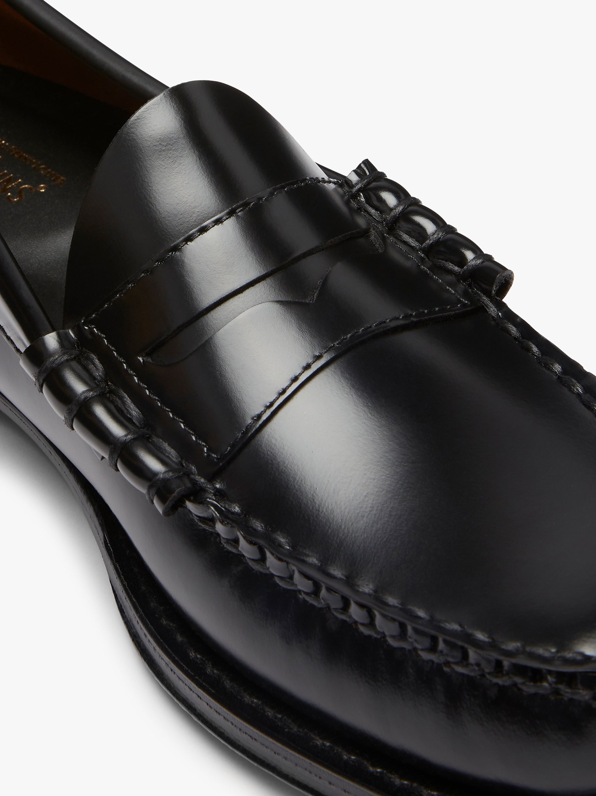 Black Leather Loafer Shoes Mens | Bass Weejuns Larson – G.H.BASS 1876