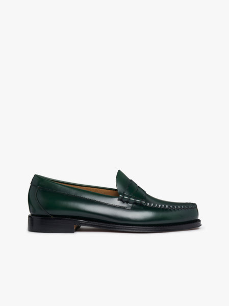 Weejuns Larson Penny Loafers Dark Green Leather