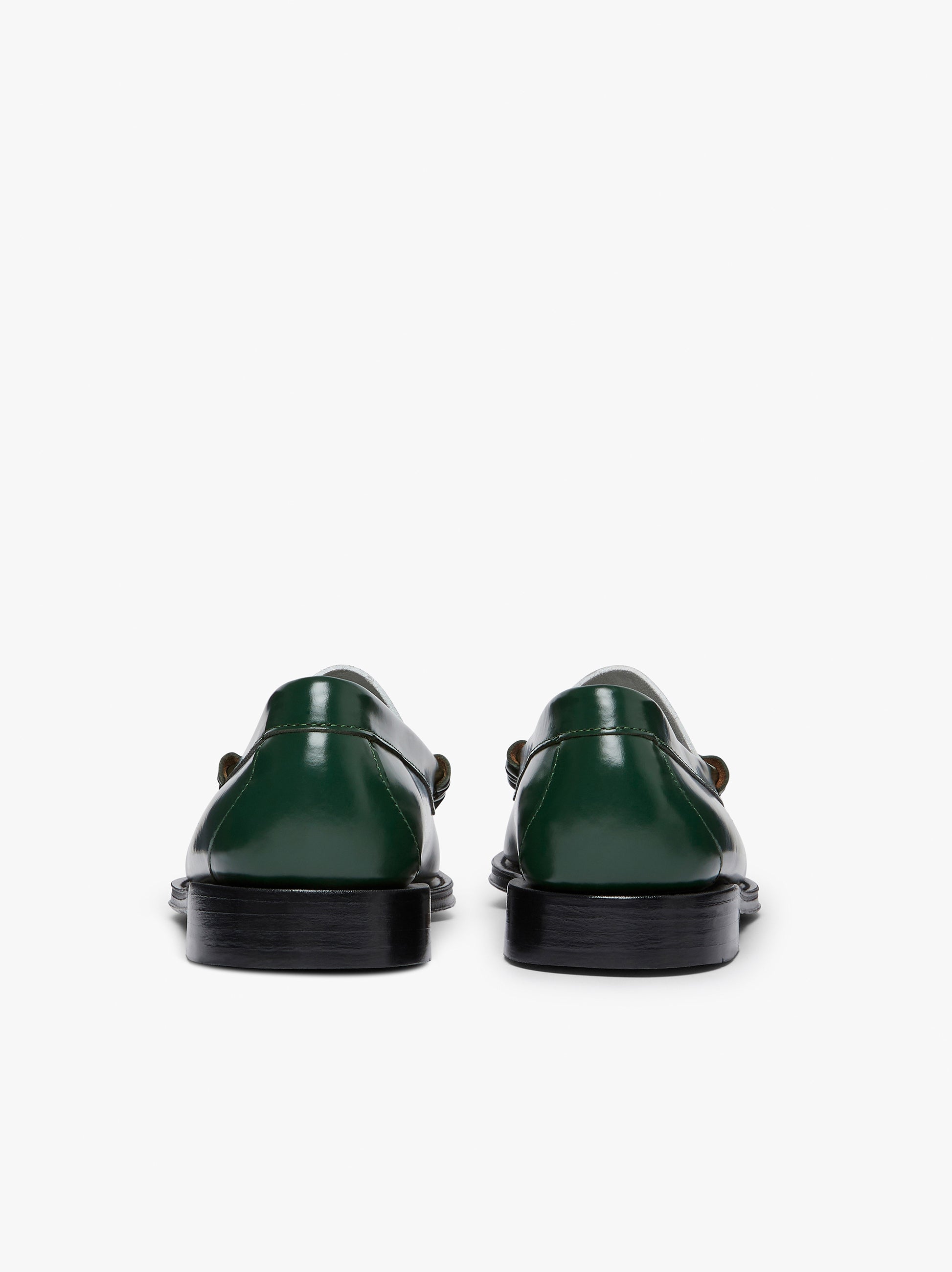 Prada green tassel loafers 2025
