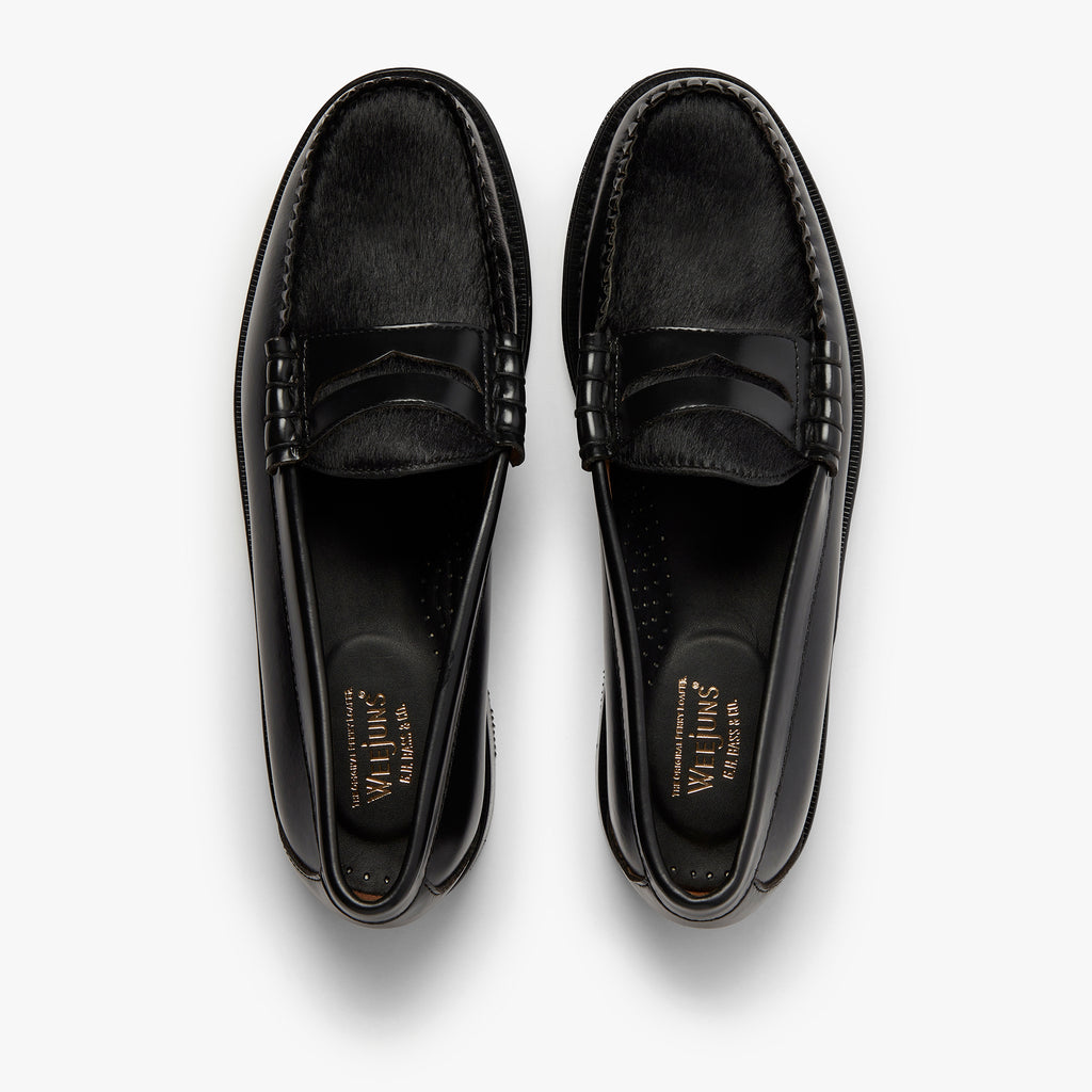 Weejuns Larson Penny Loafers Black Leather | Mens Black Loafers – G.H ...