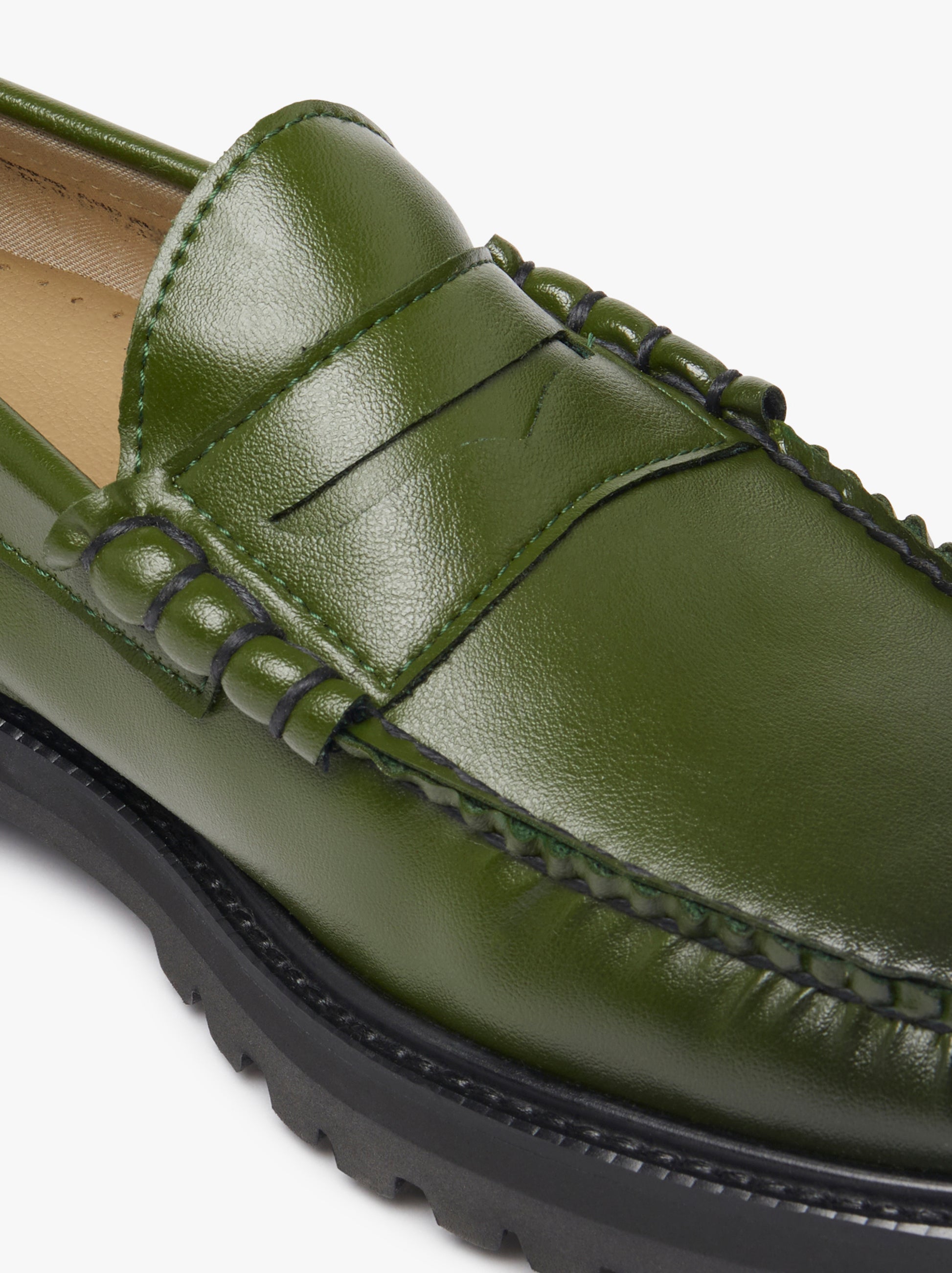 Dark Green Loafers Mens | Cactus Leather Shoes â€“ G.H.BASS – G.H.