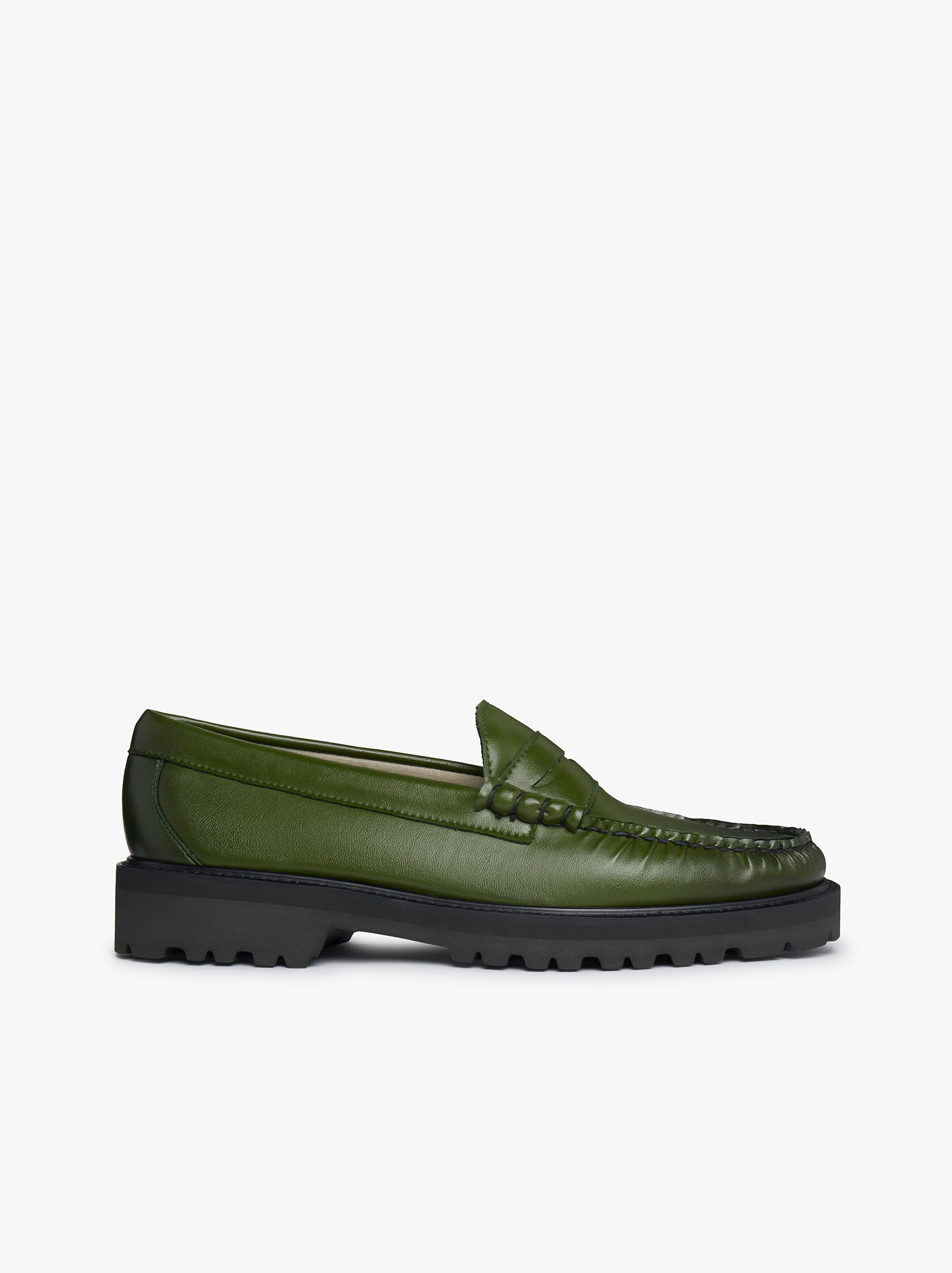 Green 2024 loafer shoes