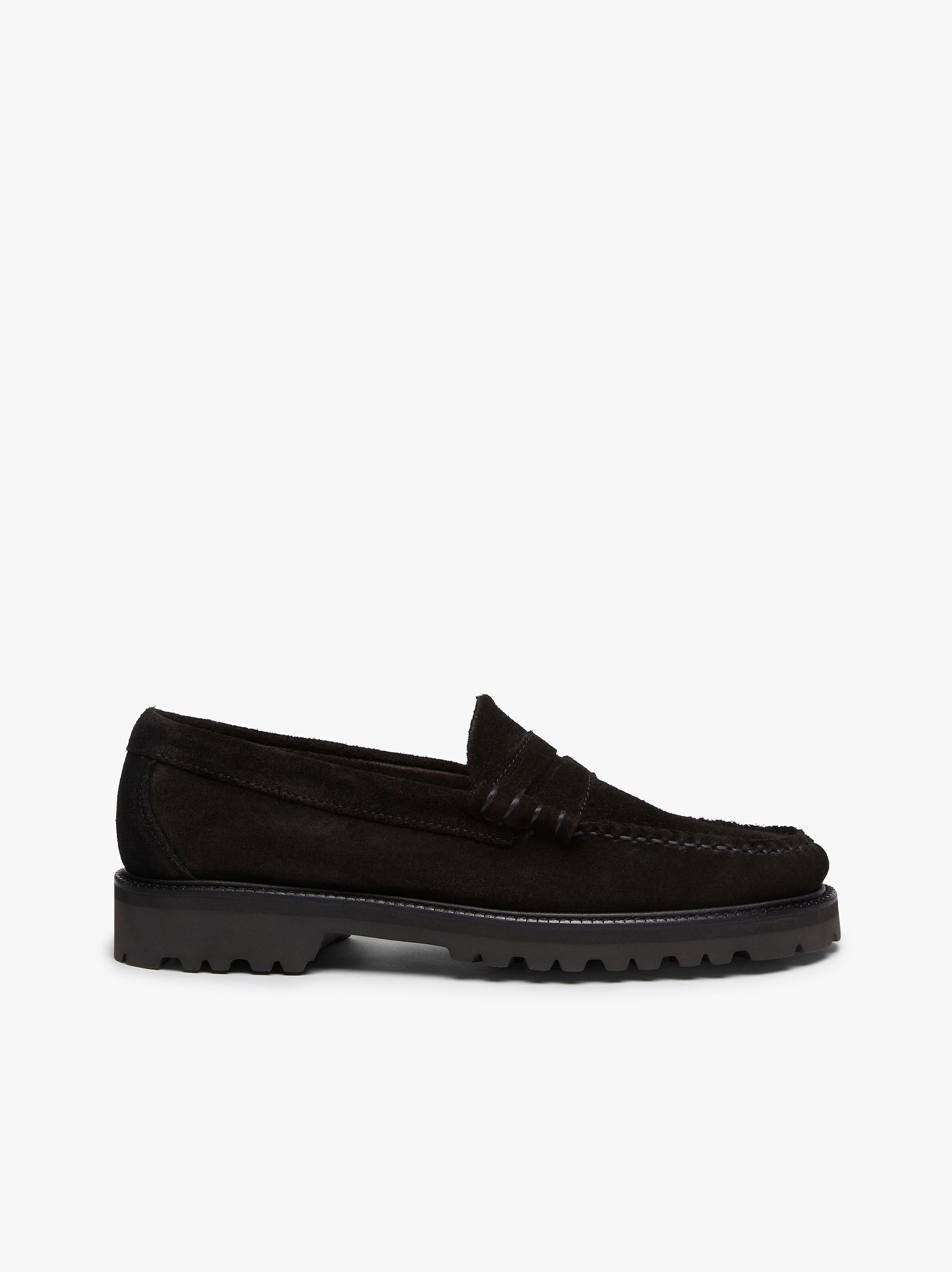 Black suede store penny loafers mens