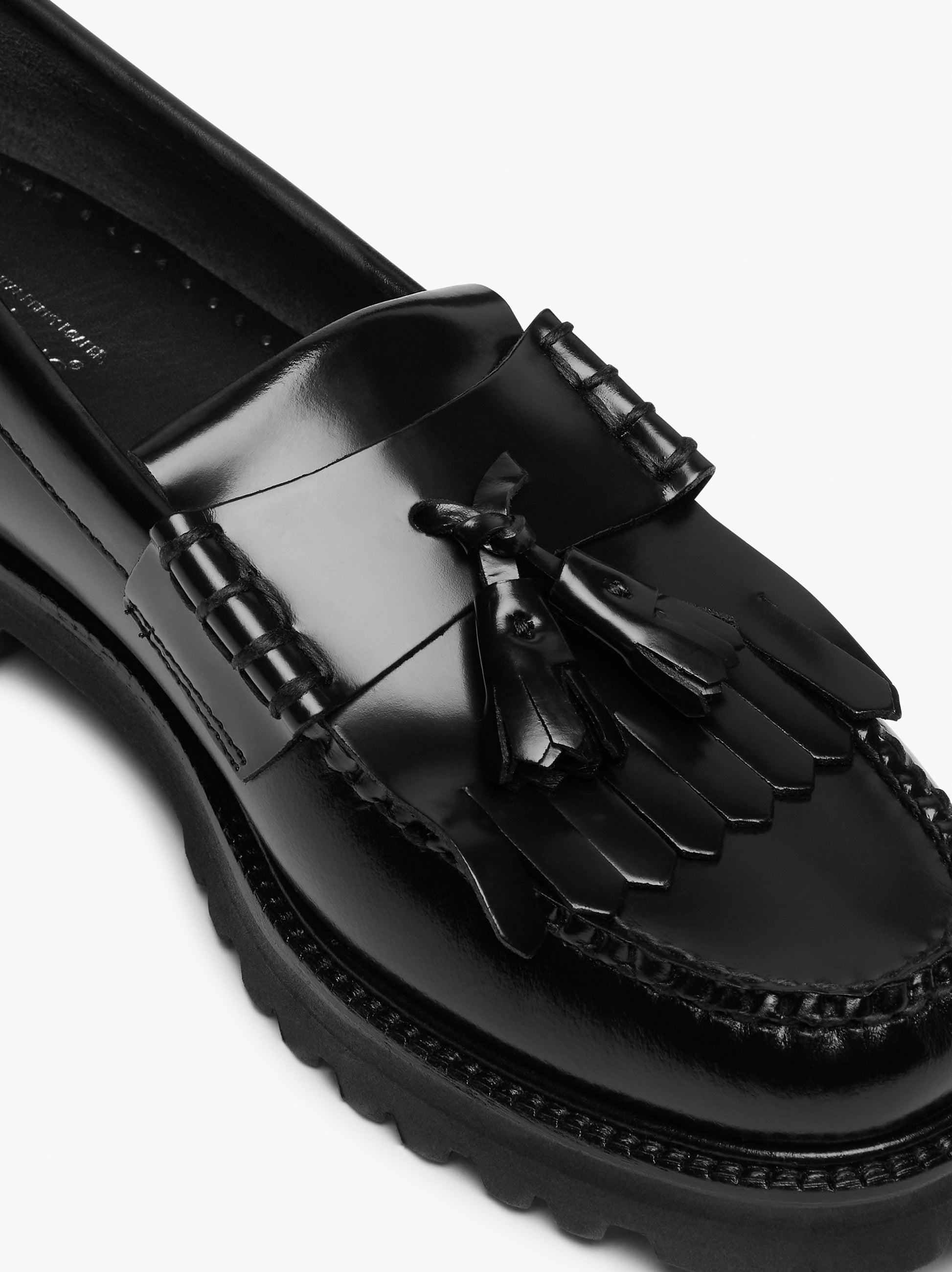 Kiltie Loafers Mens | Black Leather Loafers – G.H.BASS 1876