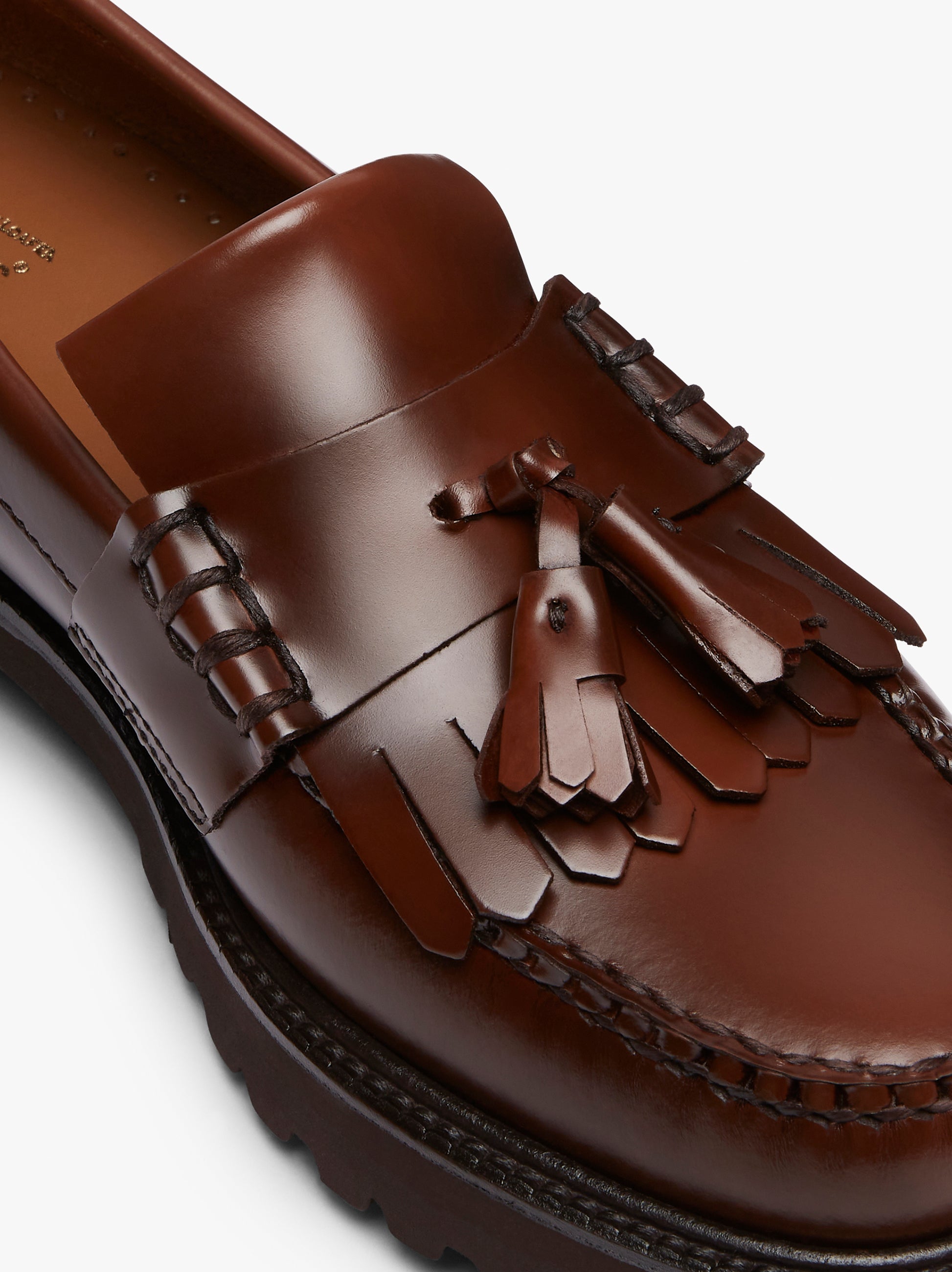 Mens Kiltie Tassel Loafers | Brown Leather Loafers – G.H.BASS