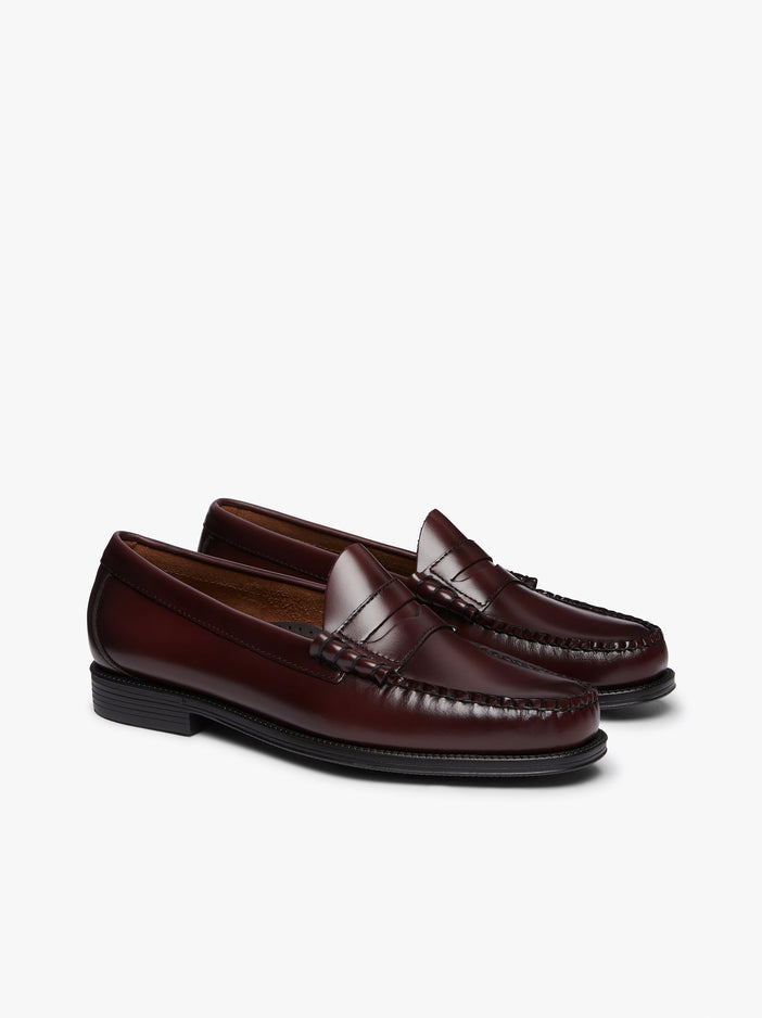 Weejuns Larson Penny Loafers Wine Leather | Wine Red Loafers Mens G.H ...