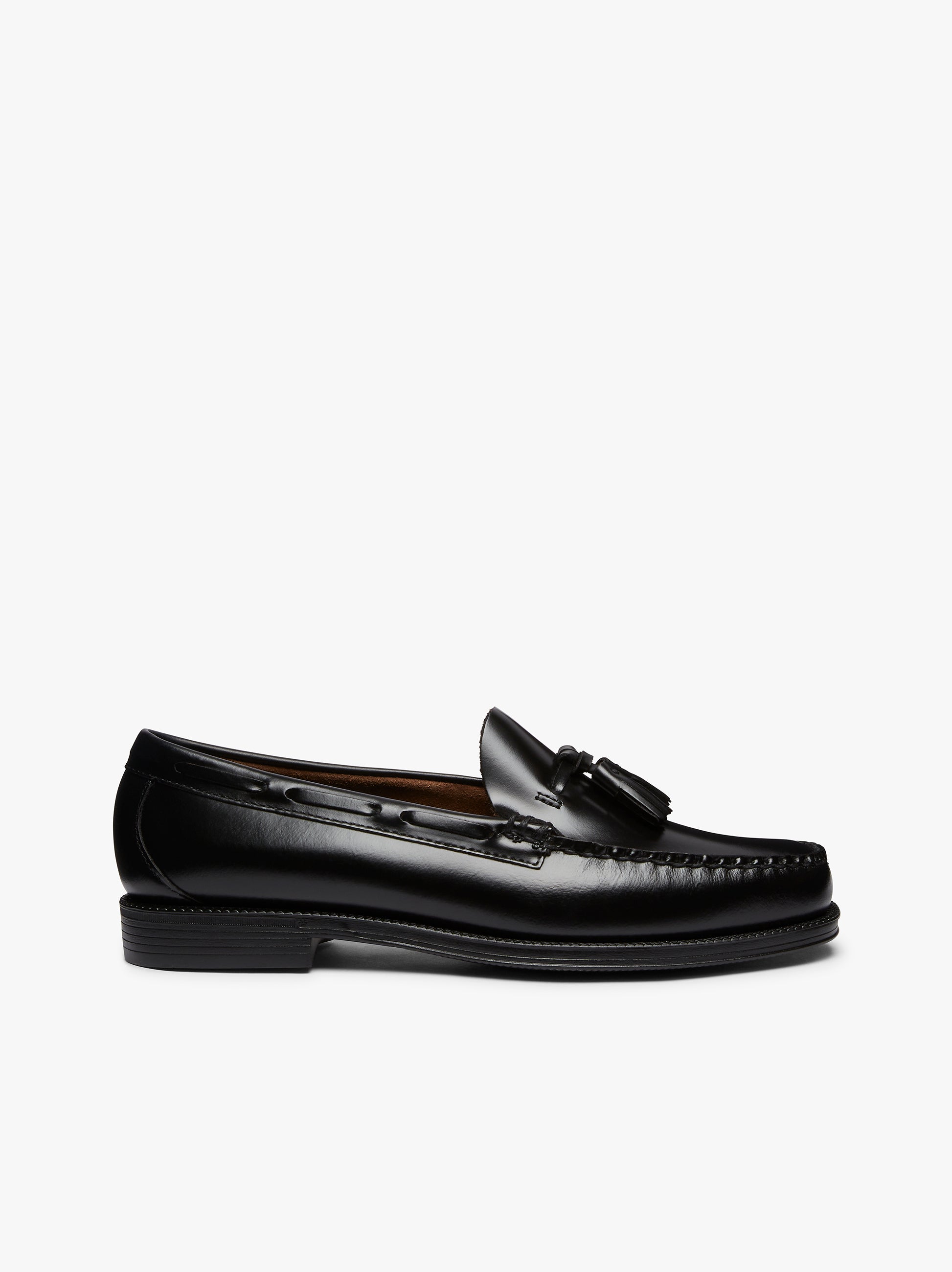 Mens Black Leather Tassel Loafers | Weejuns Larkin – G.H.BASS 1876