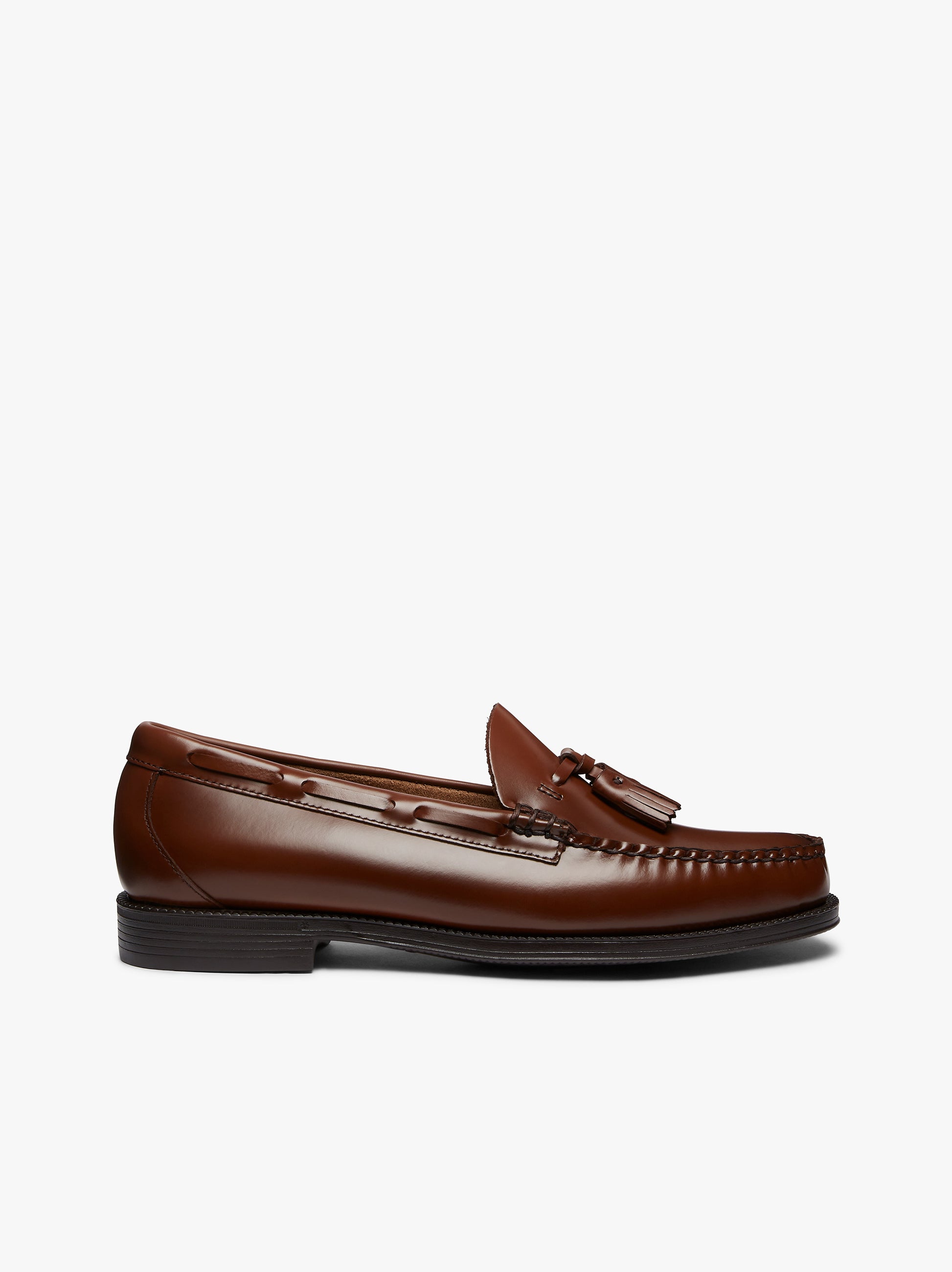 Brown Leather Tassel Loafers Mens - G.H.BASS