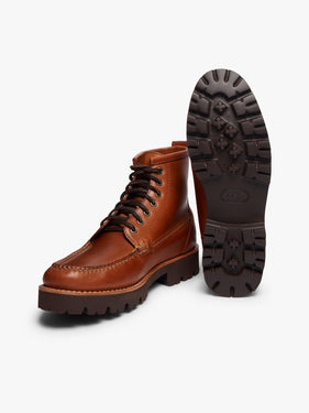 Men's Pull-Up Brown Latigo Leather Boots #BM130305LN