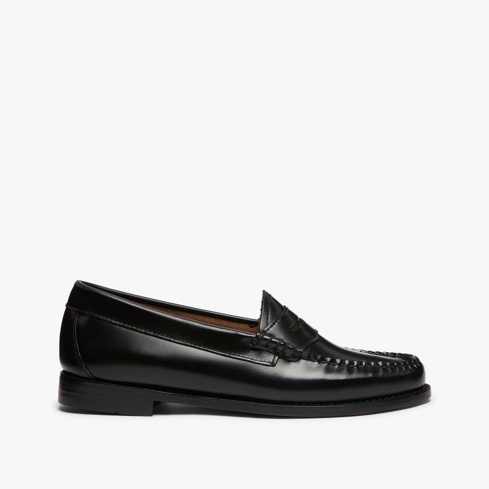 Black Penny Loafers Womens | Black Leather Penny Loafers Womens – G.H ...