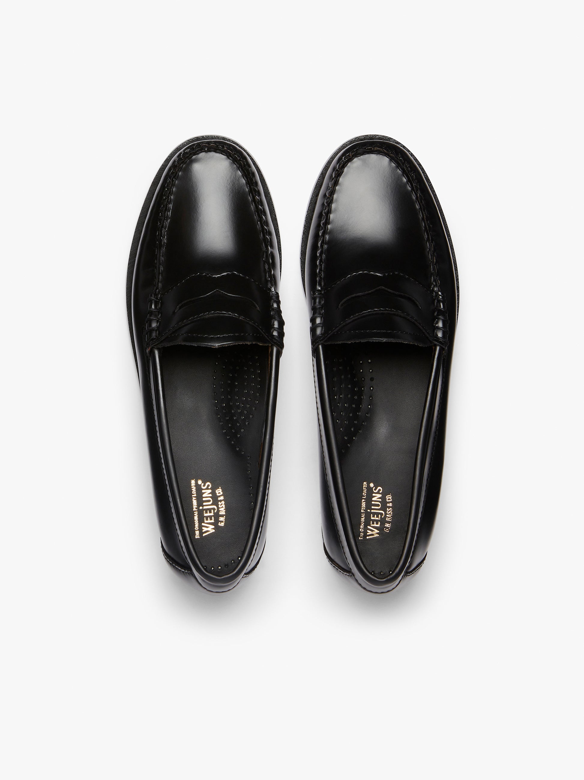 Black Penny Loafers Womens | Black Leather Penny Loafers Womens