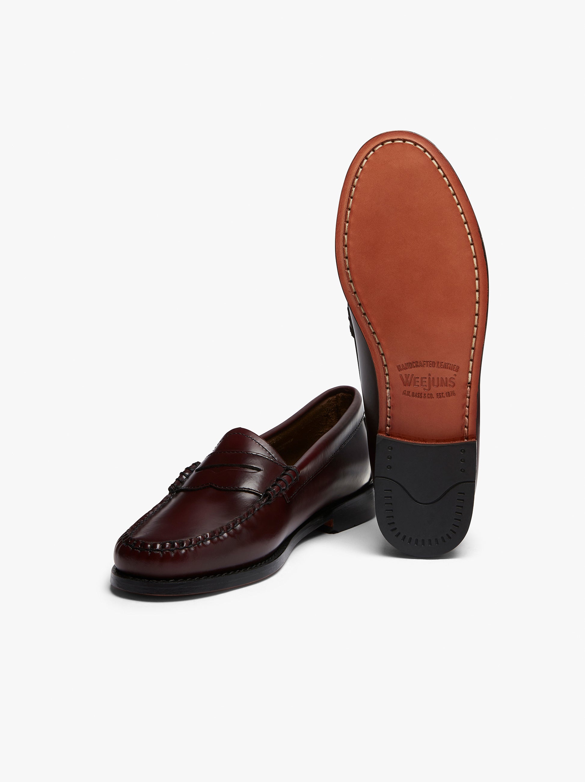 Bass Weejuns Burgundy | Burgundy Leather Loafers – G.H.BASS – G.H.