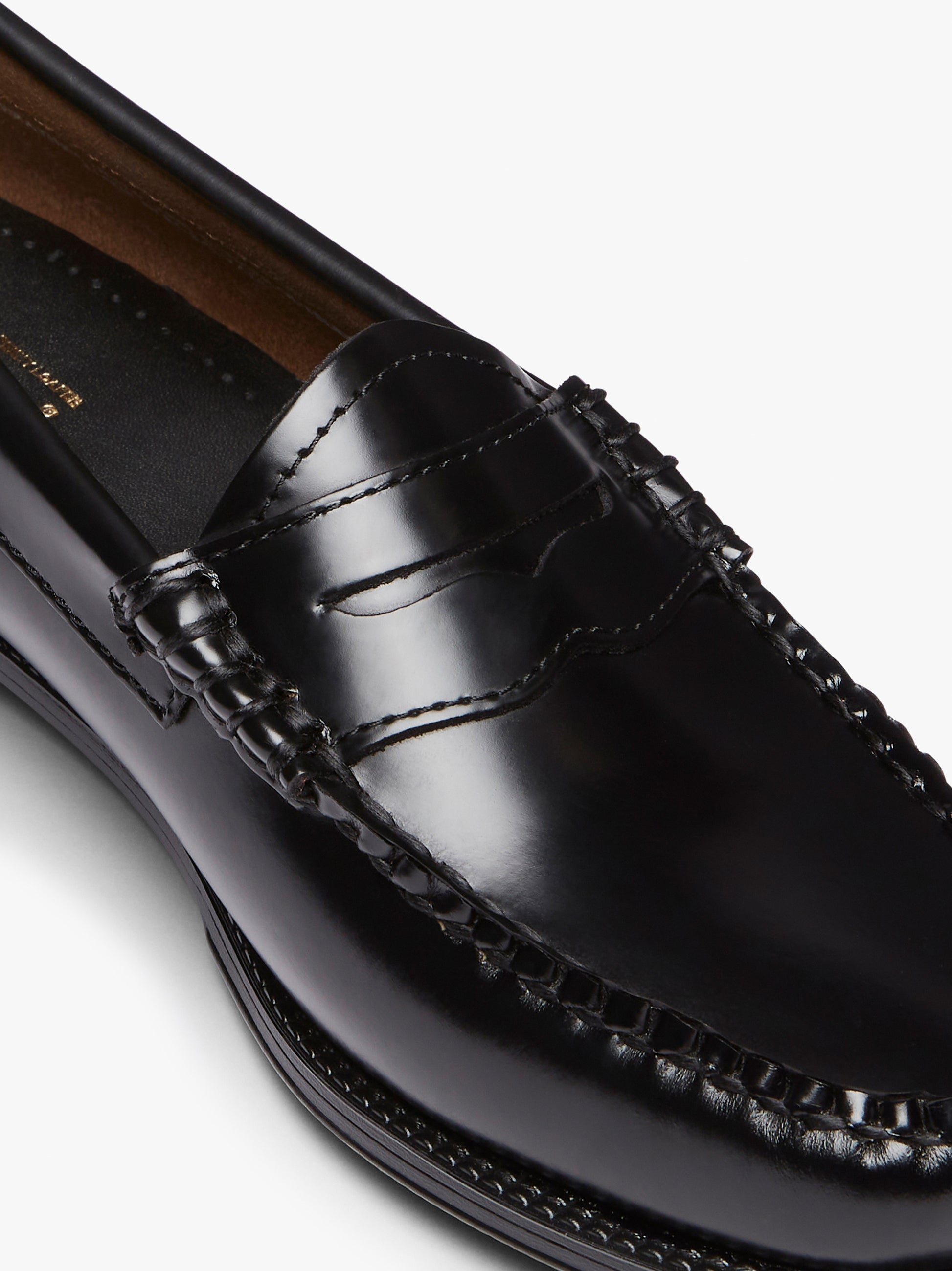 Black Leather Penny Loafers Womens | Womens Black Leather Loafers