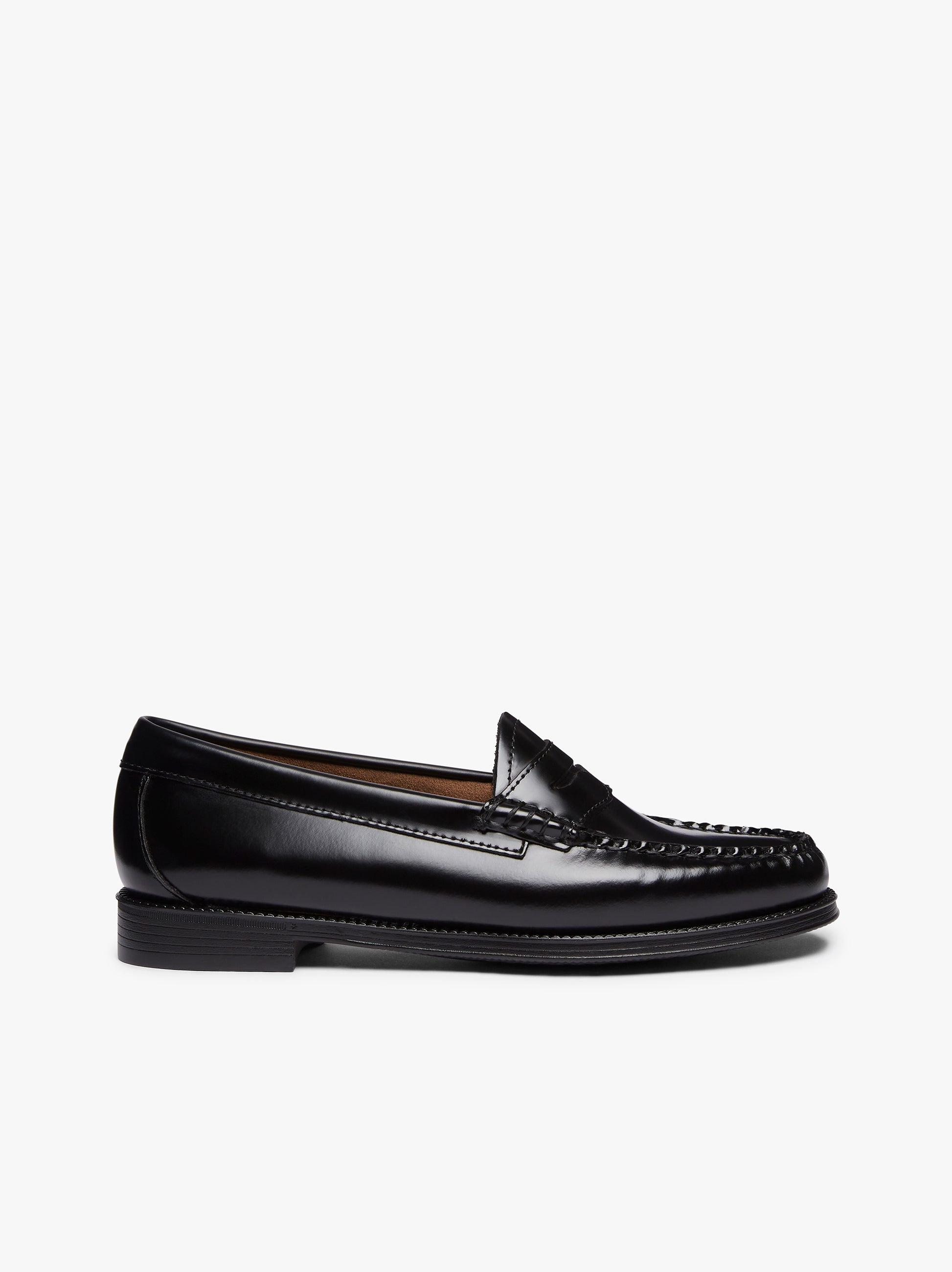 Black Leather Penny Loafers Womens | Womens Black Leather Loafers