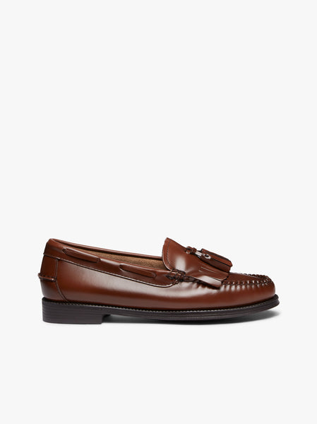 Easy Weejuns Esther Kiltie Tassel Loafers Cognac Leather