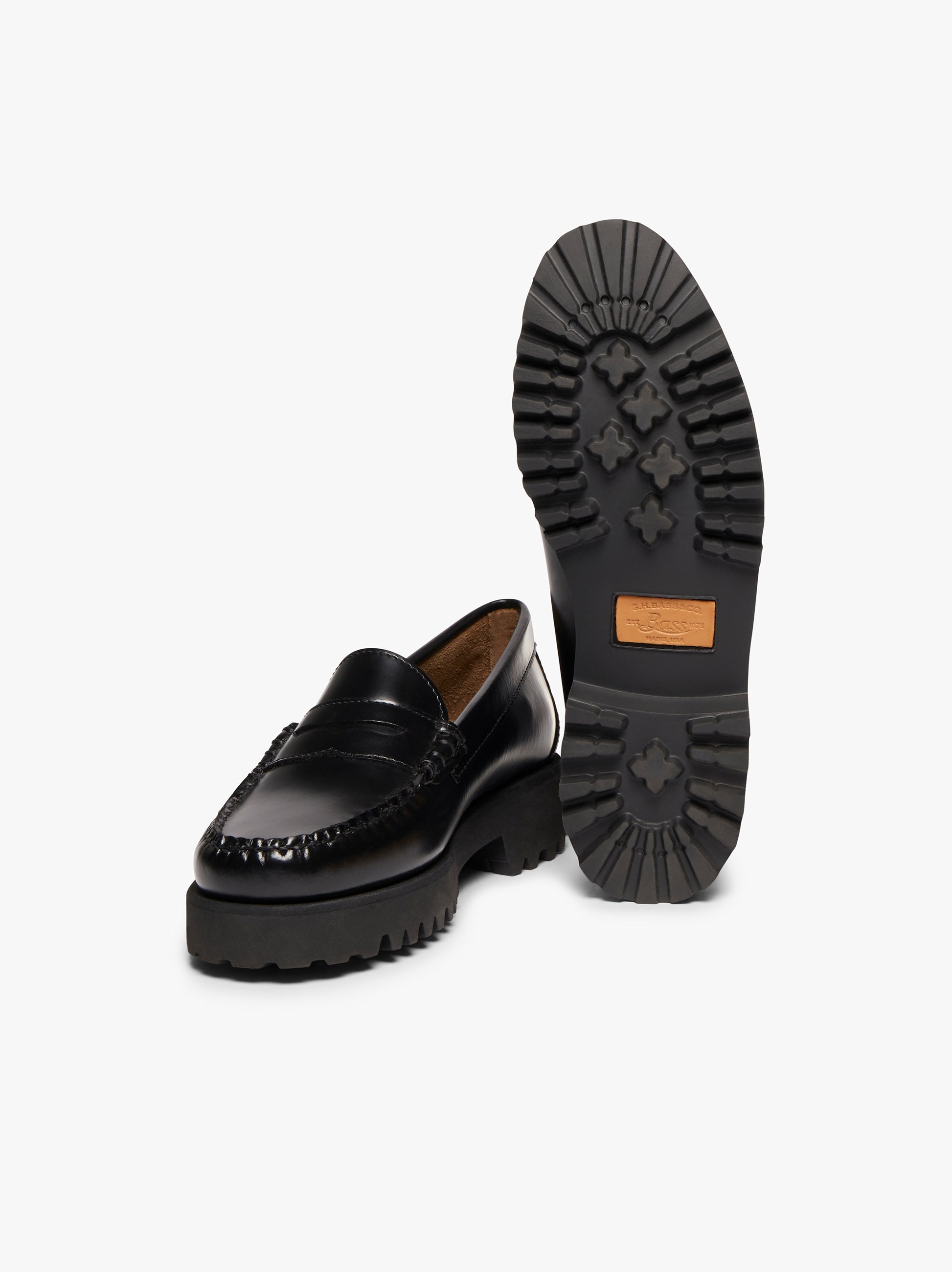 Black Penny Loafers | Womens Leather Loafers – G.H.BASS – G.H.BASS