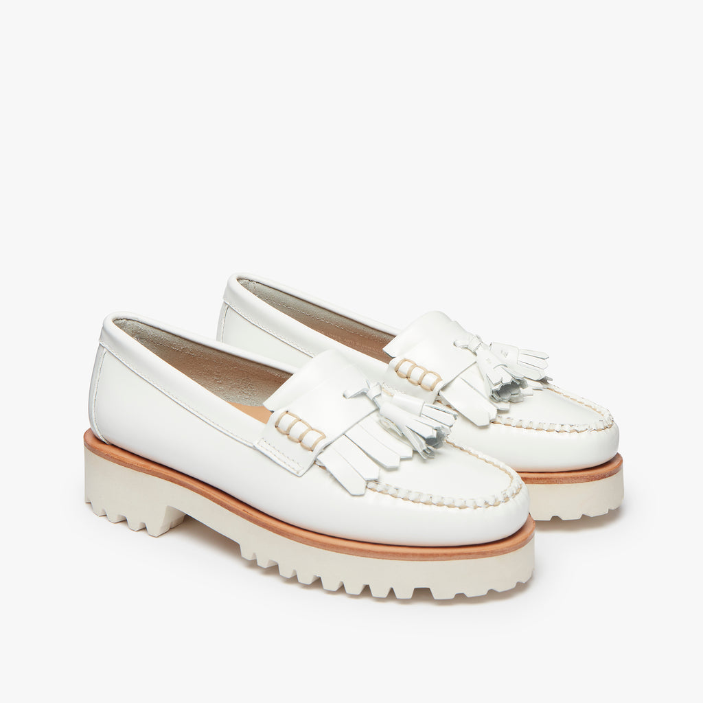 Womens White Loafers With Tassels | White Leather Loafers – G.H.BASS 1876